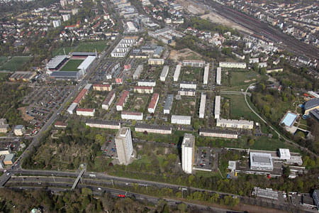 Luftaufnahme vom Martin-Luther-King-Park